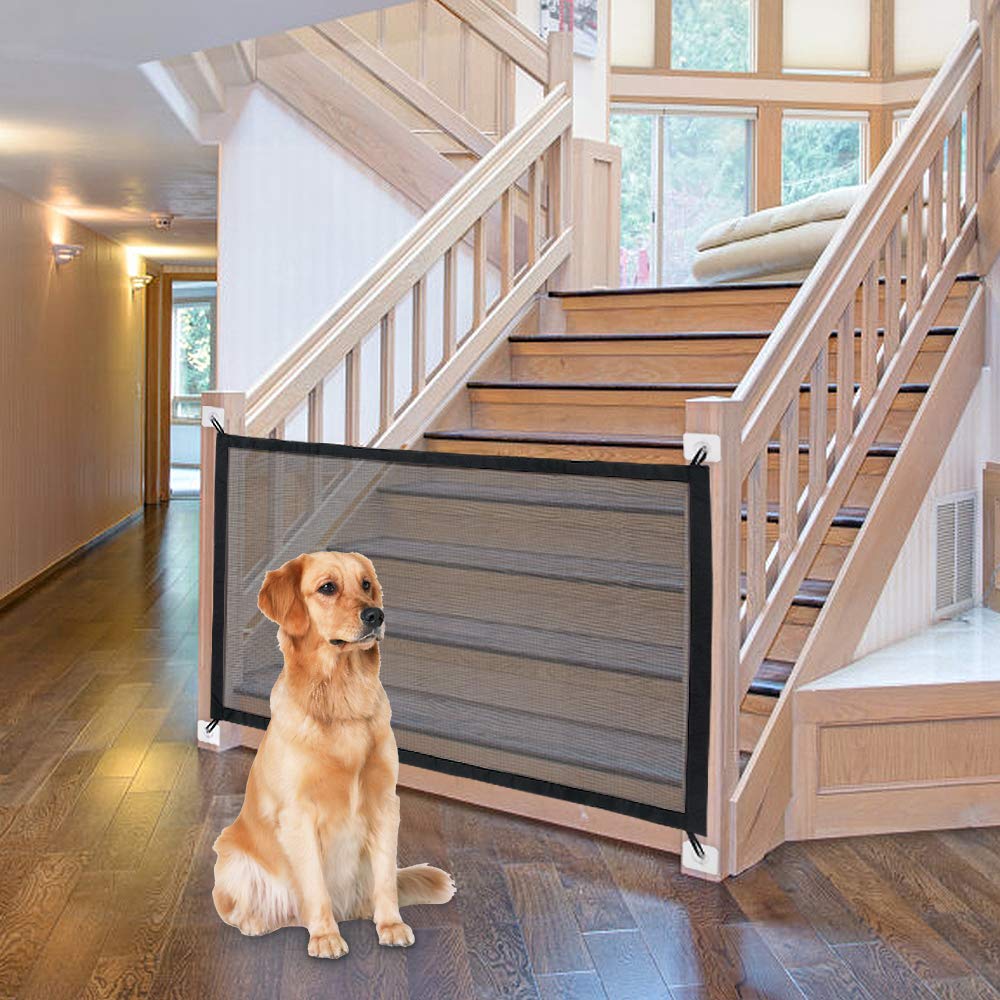 thumbnail image 2 of Mesh Dog Gate For Pets, Magic Pet Gate For The House, Portable Indoor Puppy Safety 2 of 14