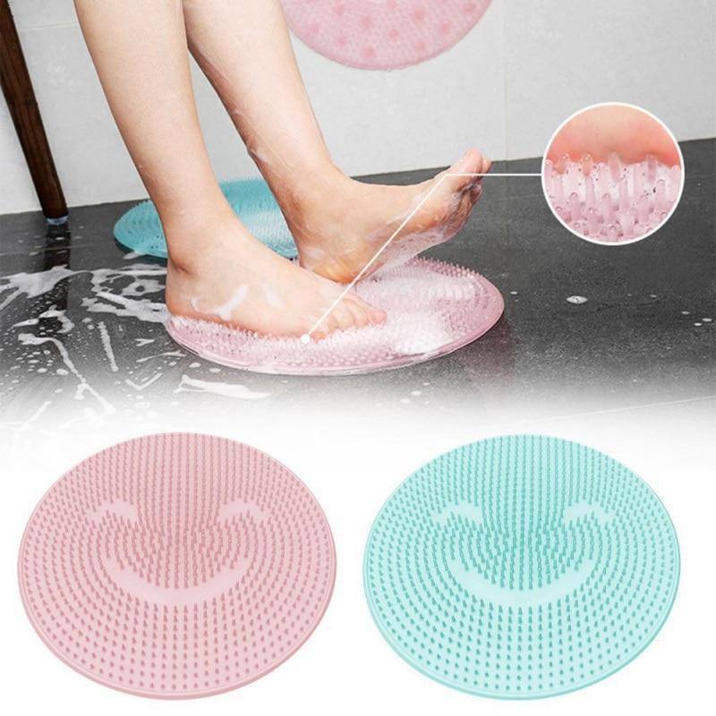 Silicone Bath Back Brush Massager Bath Foot Brush Anti Skid Pad