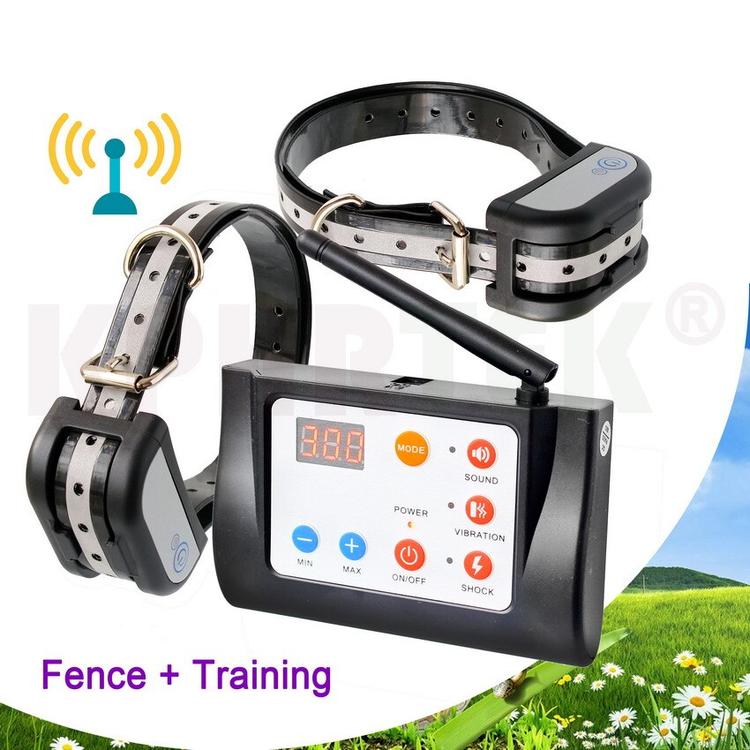 2 IN 1 WIRELESS ELECTRONIC DOG FENCE SYSTEM AND DOG TRAINING