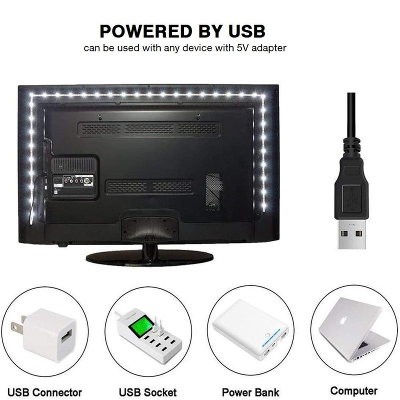 39” LED Strip Lights for TV or Monitor - RGB 8 Color Changing Backlight For 20 inch TV