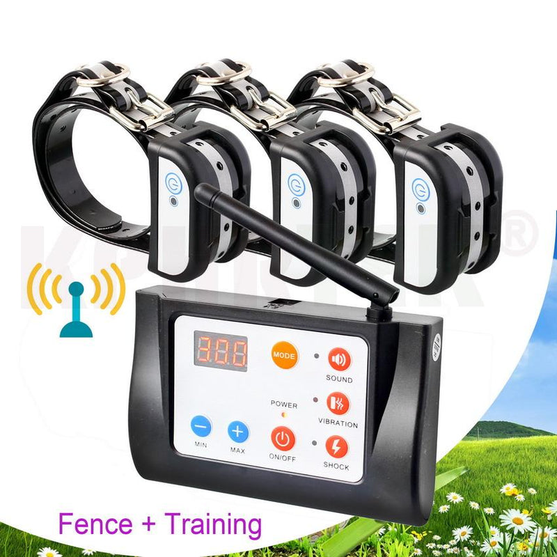 2 IN 1 WIRELESS ELECTRONIC DOG FENCE SYSTEM AND DOG TRAINING