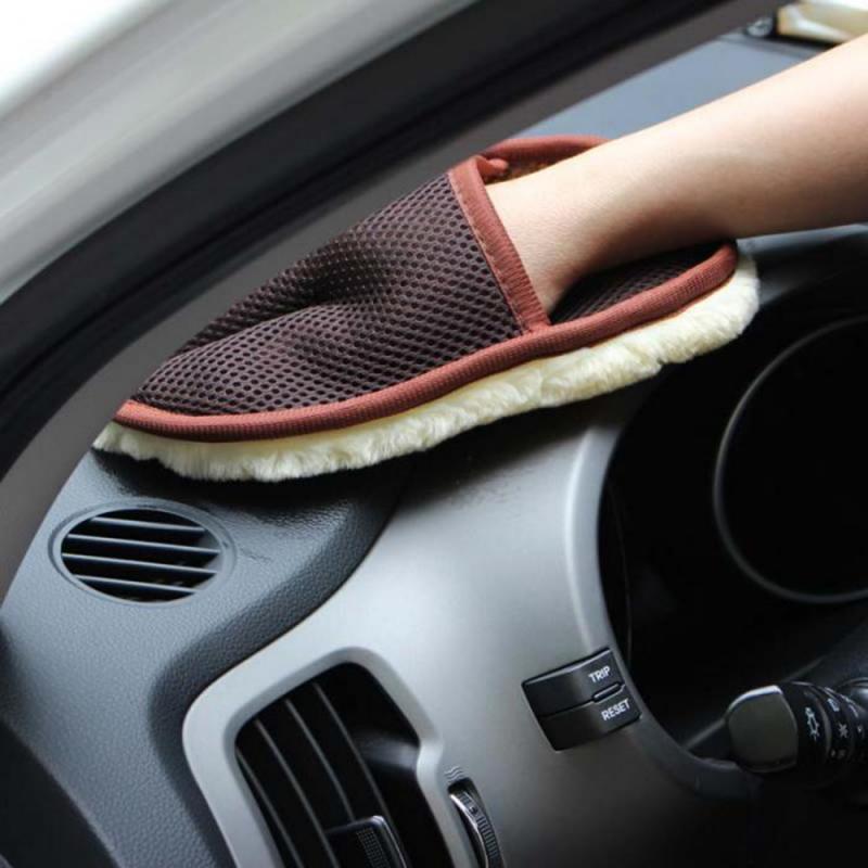 MICROFIBER GLOVE CAR CLEANING