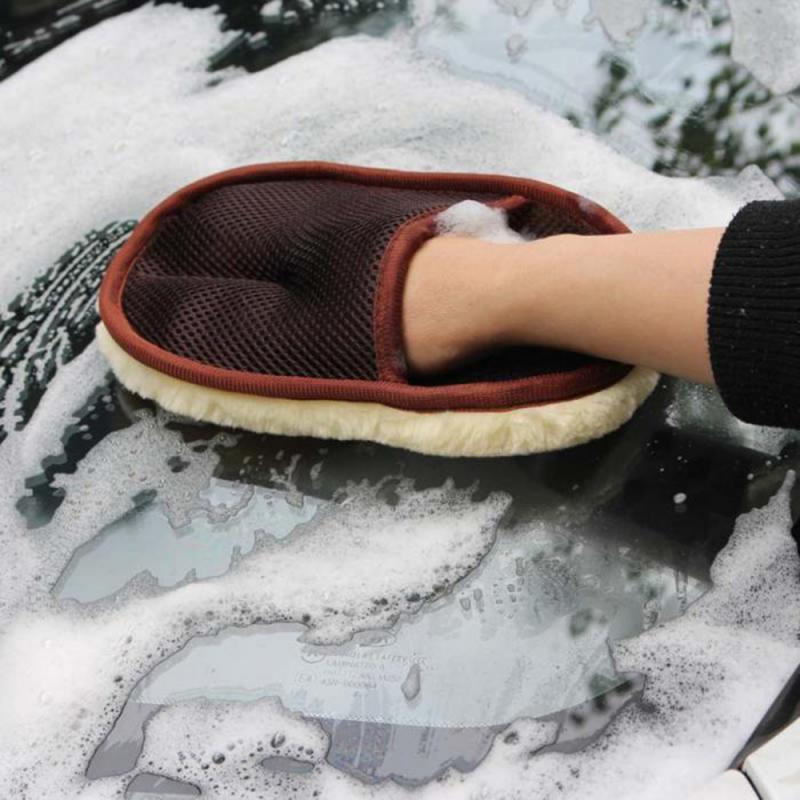 MICROFIBER GLOVE CAR CLEANING