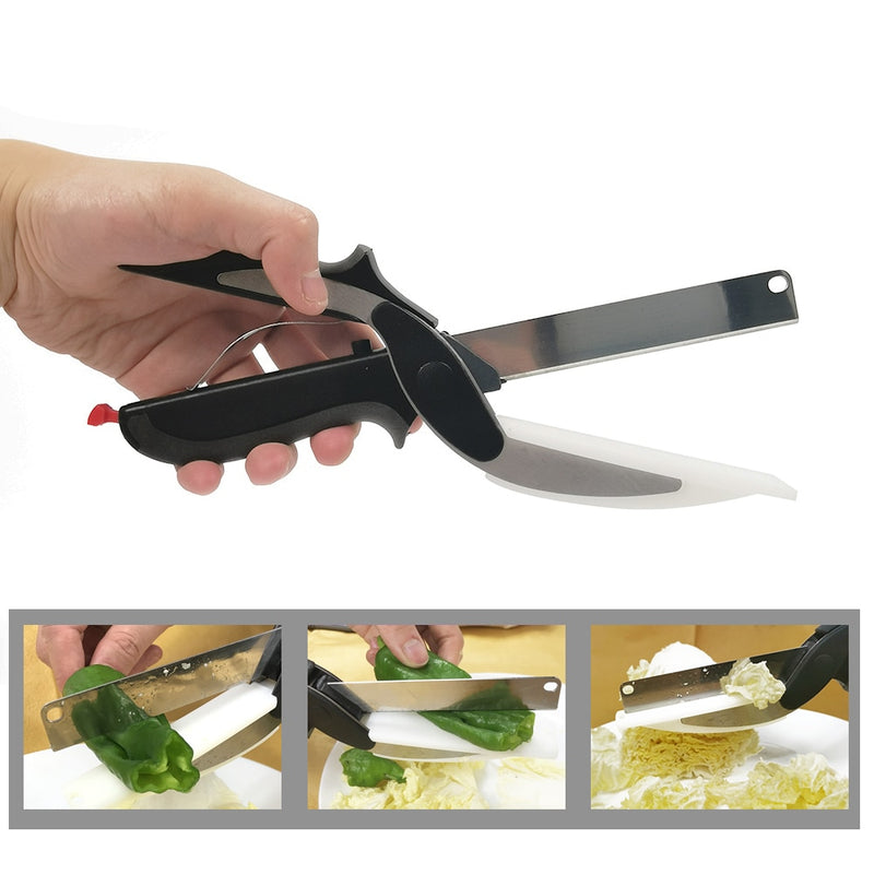 Kitchen 2-in-1 Stainless Steel Cutting Knife